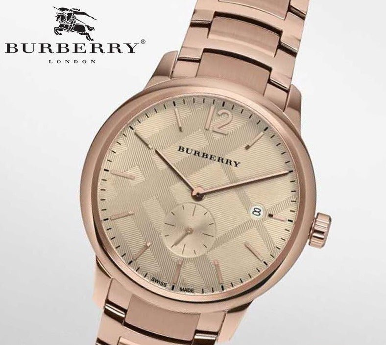  Shop Authentic Burberry The Classic Rose Gold Dial Rose Gold Steel Strap Watch for Men - BU10013 - Luxxuri