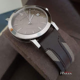  Shop Authentic Burberry The City Grey Dial Leather Strap Watch for Men - BU9020 - Luxxuri