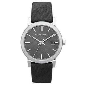  Shop Authentic Burberry Heritage Grey Dial Black Leather Strap Watch for Men - BU9024 - Luxxuri