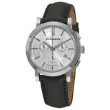  Shop Authentic Burberry The City Chronograph White Dial Black Leather Strap Watch for Men - BU9355 - Luxxuri
