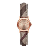 Shop Authentic Burberry The City Pink Dial Brown Leather Strap Watch for Women - BU9236 - Luxxuri