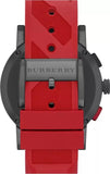 Shop Authentic Burberry The City Chronograph Black Dial Red Rubber Strap Watch For Men - BU9805 - Luxxuri
