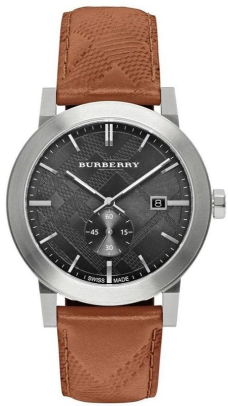  Shop Authentic Burberry The City Black Dial Brown Leather Strap Watch for Men - BU9905 - Luxxuri