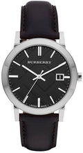  Shop Authentic Burberry The City Black Dial Black Leather Strap Watch for Men - BU9009 - Luxxuri
