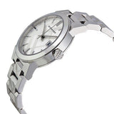  Shop Authentic Burberry The City White Dial Silver Steel Strap Watch for Women - BU9144 - Luxxuri