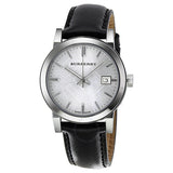  Shop Authentic Burberry The City Silver Dial Black Leather Strap Watch for Women - BU9106 - Luxxuri