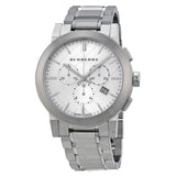  Shop Authentic Burberry The City Chronograph Silver Dial Silver Steel Strap Watch for Men - BU9350 - Luxxuri