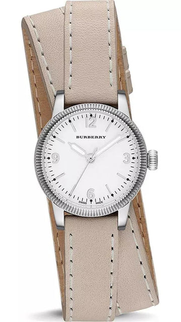  Shop Authentic Burberry Utilitarian White Dial Pink Leather Strap Watch for Women - BU7847 - Luxxuri