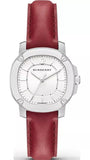  Shop Authentic Burberry Brit The Britain White Dial Red Leather Strap Watch for Women - BBY1705 - Luxxuri
