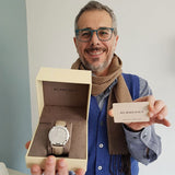  Shop Authentic Burberry The City Silver Dial Beige Leather Strap Unisex Watch - BU9010 - Luxxuri