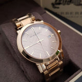  Shop Authentic Burberry The City Gold Dial Gold Steel Strap Watch for Women - BU9033 - Luxxuri