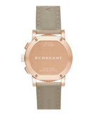  Shop Authentic Burberry Chronograph Rose Gold Dial Beige Leather Strap Watch for Women - BU9704 - Luxxuri