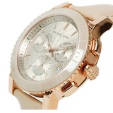  Shop Authentic Burberry The City Chronograph Rose Gold Dial Beige Leather Strap Watch For Women - BU9702 - Luxxuri