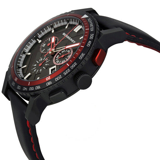  Shop Authentic Burberry City Chronograph Black Dial Black Leather Strap Watch for Men - BU9803 - Luxxuri