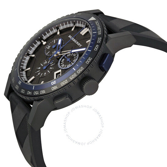  Shop Authentic Burberry The City Chronograph Black Dial Black Rubber Strap Watch For Men - BU9806 - Luxxuri