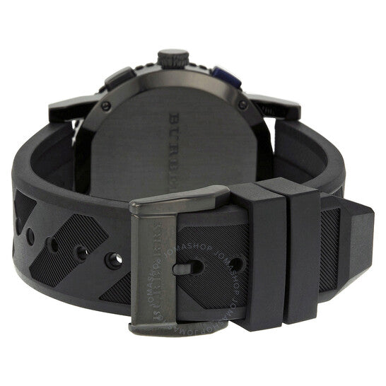  Shop Authentic Burberry The City Chronograph Black Dial Black Rubber Strap Watch For Men - BU9806 - Luxxuri