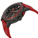  Shop Authentic Burberry The City Chronograph Black Dial Red Rubber Strap Watch For Men - BU9805 - Luxxuri