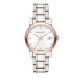  Shop Authentic Burberry The City Diamonds White Dial Two Tone Steel Strap Watch for Women - BU9127 - Luxxuri