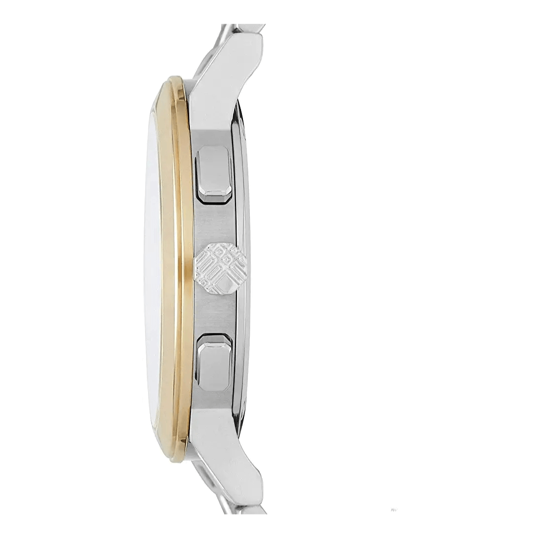 Burberry The City White Dial Two Tone Steel Strap Watch for Men - BU9751