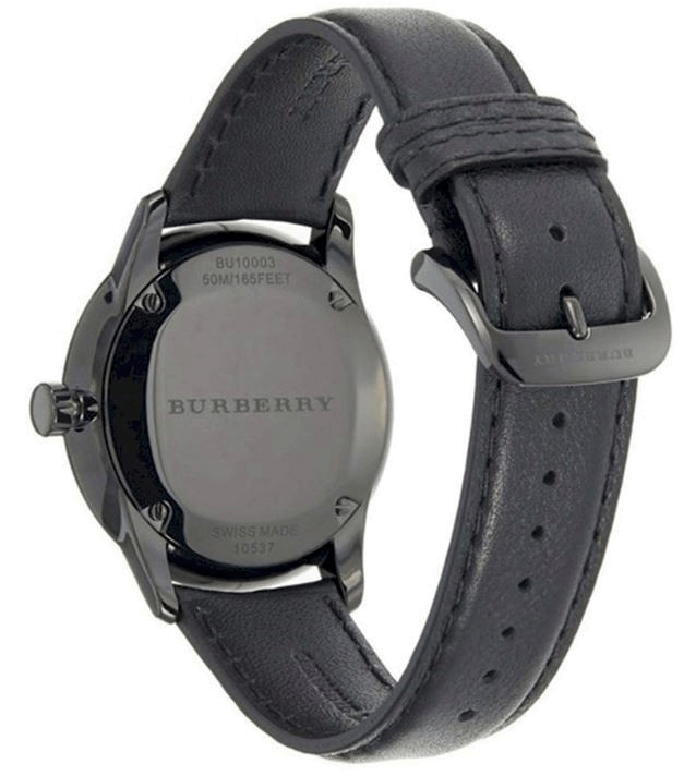  Shop Authentic Burberry The Classic Black Dial Black Leather Strap Watch for Men - BU10003 - Luxxuri