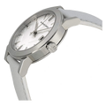 Burberry The City Silver Dial White Leather Strap Watch for Women - BU9019