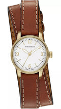  Shop Authentic Burberry Utilitarian White Dial Brown Leather Strap Watch for Women - BU7850 - Luxxuri