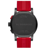  Shop Authentic Burberry The City Chronograph Black Dial Red Rubber Strap Watch For Men - BU9805 - Luxxuri