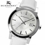  Shop Authentic Burberry The City White Dial White Leather Strap Watch for Women - BU9128 - Luxxuri