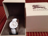  Shop Authentic Burberry City Chronograph White Dial White Leather Strap Watch For Women - BU9701 - Luxxuri