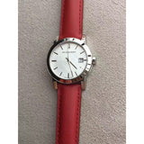  Shop Authentic Burberry The City Silver Dial Red Strap Watch for Women - BU9232 - Luxxuri