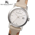  Shop Authentic Burberry The City White Dial Beige Leather Strap Watch for Women - BU9132 - Luxxuri