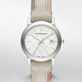  Shop Authentic Burberry The City White Dial Beige Leather Strap Watch for Women - BU9132 - Luxxuri