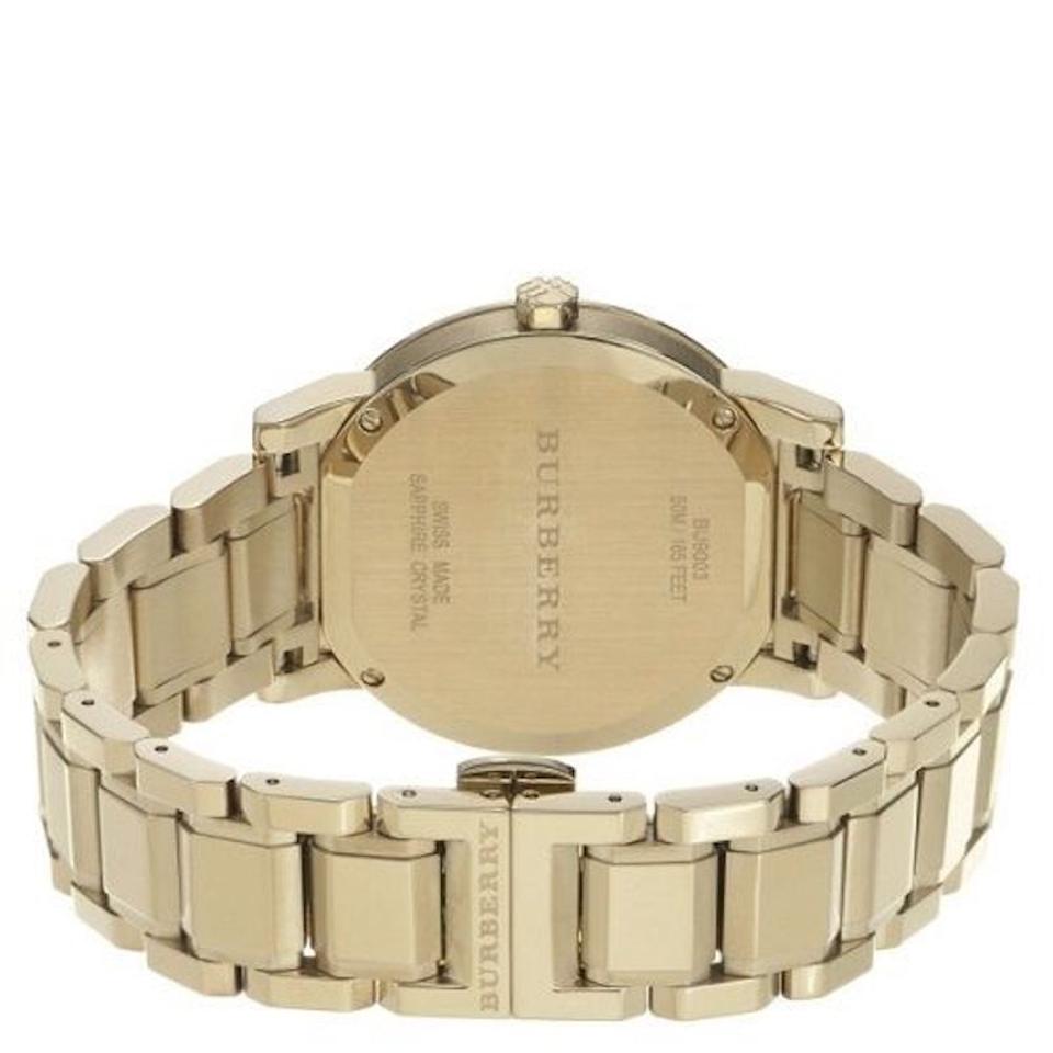  Shop Authentic Burberry The City Silver Dial Gold Steel Strap Unisex Watch - BU9003 - Luxxuri