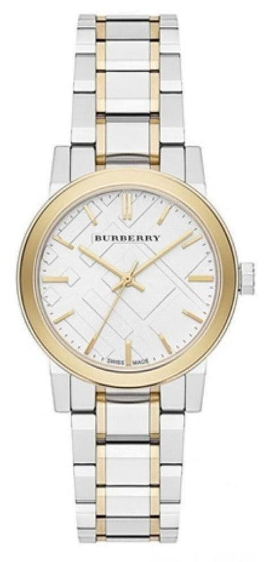 Shop Authentic Burberry The City Silver Dial Two Tone Steel Strap Watch for Women - BU9217 - Luxxuri