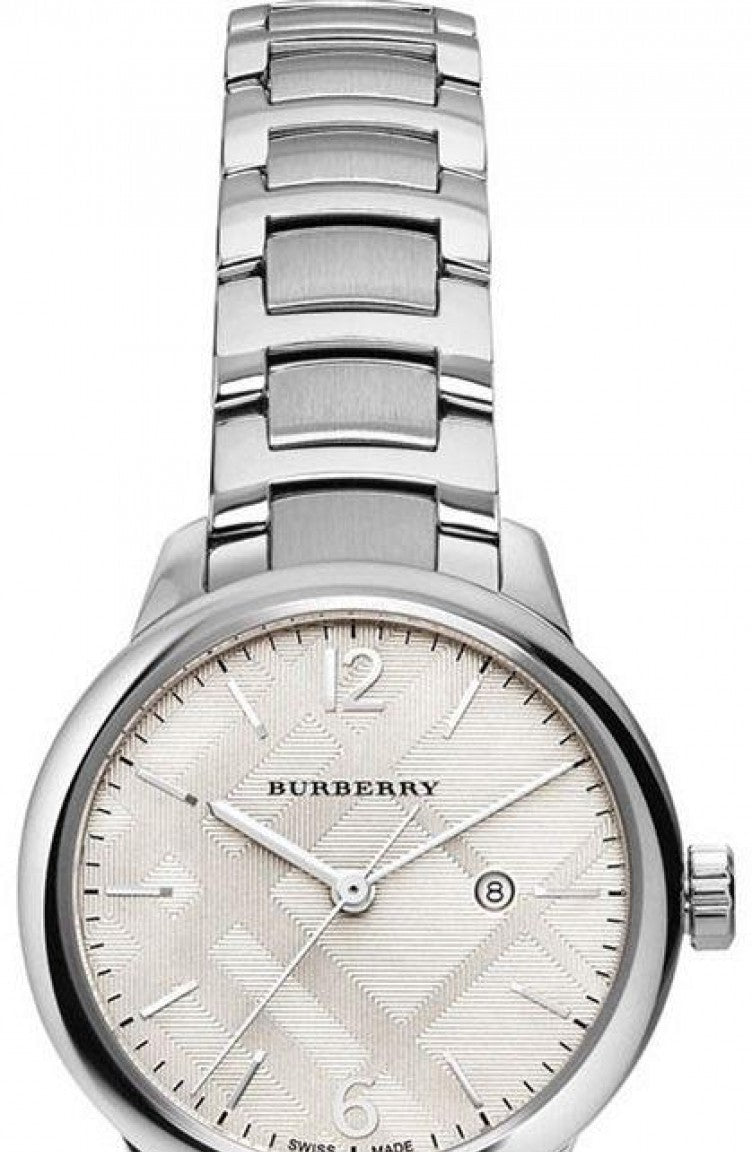  Shop Authentic Burberry The Classic Silver Dial Silver Steel Strap Watch for Women - BU10108 - Luxxuri