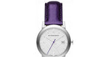  Shop Authentic Burberry The City Silver Dial Purple Leather Strap Watch for Women - BU9122 - Luxxuri