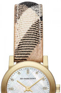  Shop Authentic Burberry The City Diamonds Mother of Pearl Dial Brown Leather Strap Watch for Women - BU9226 - Luxxuri