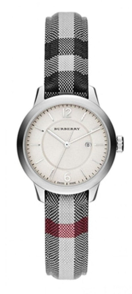  Shop Authentic Burberry Classic Stone Silver Dial Horseberry Black Leather Strap Watch for Women - BU10103 - Luxxuri