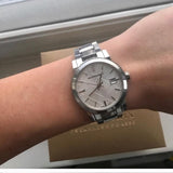  Shop Authentic Burberry The City White Dial Silver Steel Strap Watch for Women - BU9100 - Luxxuri