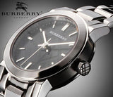  Shop Authentic Burberry The City Black Dial Silver Steel Strap Watch for Women - BU9201 - Luxxuri