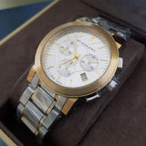  Shop Authentic Burberry The City White Dial Two Tone Steel Strap Watch for Men - BU9751 - Luxxuri
