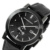  Shop Authentic Burberry The City Black Dial Black Leather Strap Watch for Men - BU9906 - Luxxuri