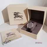  Shop Authentic Burberry The City Grey Dial Leather Strap Watch for Men - BU9020 - Luxxuri