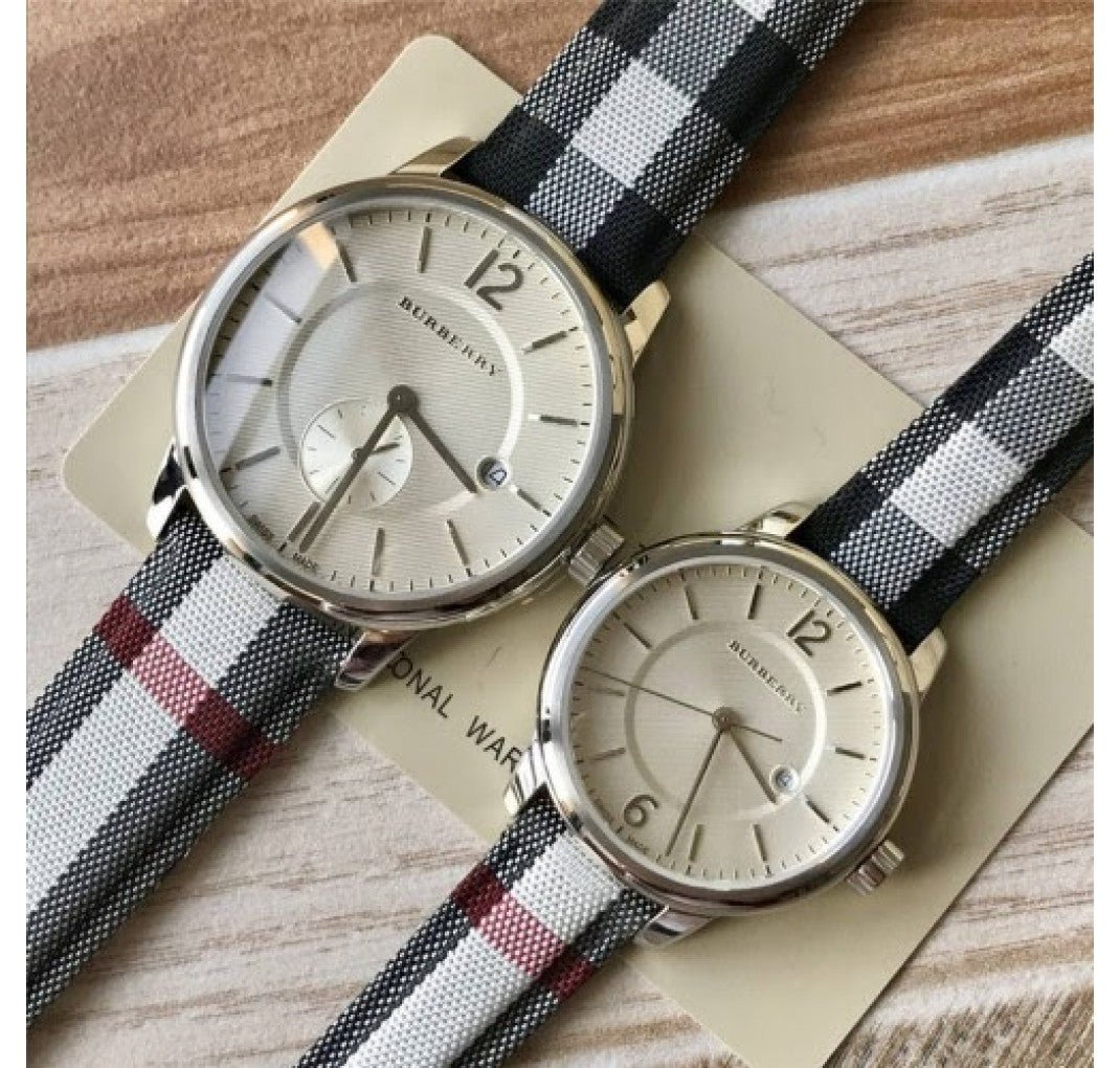  Shop Authentic Burberry The Classic Horseferry Silver Dial Black Leather Strap Watch for Men - BU10002 - Luxxuri