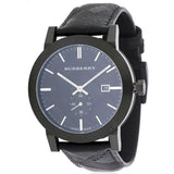  Shop Authentic Burberry The City Black Dial Black Leather Strap Watch for Men - BU9906 - Luxxuri
