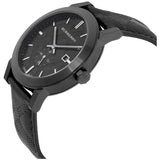  Shop Authentic Burberry The City Black Dial Black Leather Strap Watch for Men - BU9906 - Luxxuri
