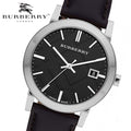  Shop Authentic Burberry The City Black Dial Black Leather Strap Watch for Men - BU9009 - Luxxuri