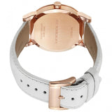  Shop Authentic Burberry The City White Dial White Leather Strap Watch for Women - BU9012 - Luxxuri