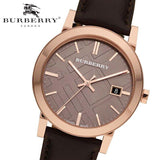  Shop Authentic Burberry The City Brown Dial Brown Leather Strap Watch for Men - BU9013 - Luxxuri