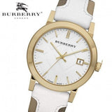  Shop Authentic Burberry The City White Dial White Leather Strap Watch for Women - BU9110 - Luxxuri